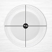 Vista 2 de 200 platos desechables de plástico blanco de 7 pulgadas