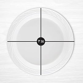 400 Count Disposable 7 Inch White Plastic Plates