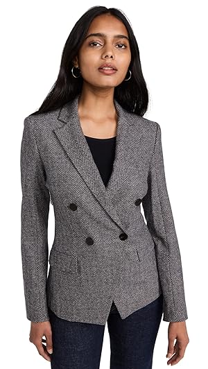 Theory Women's Double Breasted Abbot Knit Jacket, Multi, 0