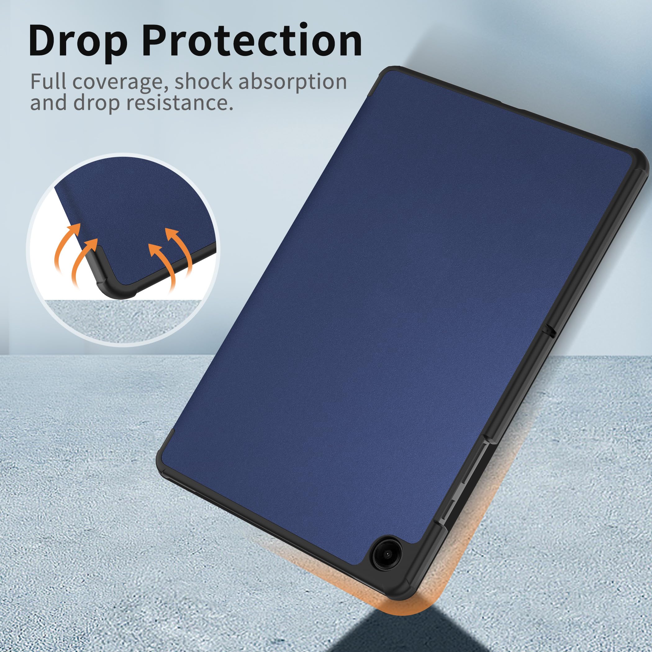 EasyAcc Custodia Cover Compatibile con Samsung Galaxy Tab A9+ / A9 Plus 11 Pollici 2023 SM-X210/ X215/ X216 Tablet,Blu