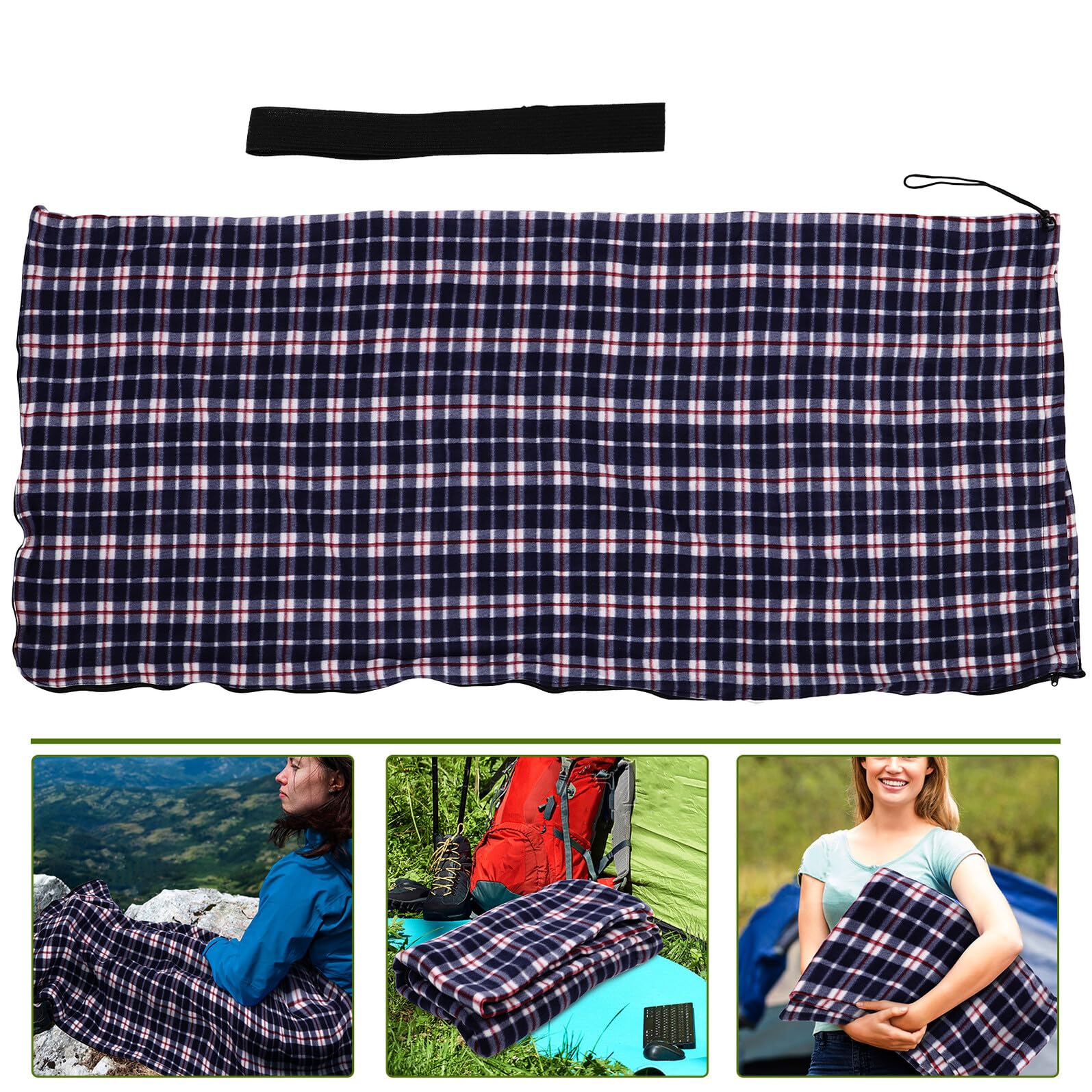 GARVALON Leichter Daunen Schlafsack Inlett aus Microfaser Faltbar mit Isolierendem Innenfutter Wärmeisolierend für Erwachsene Camping Picknick Outdoor