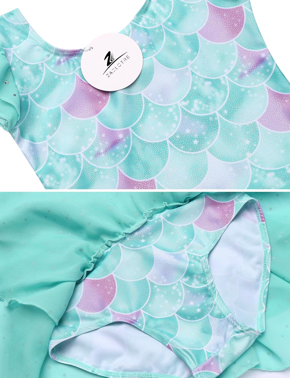 Zaclotre Ballet Leotards for Girls Toddler Classic Long Sleeve Criss-Cross Back Dance Dress Ballerina Outfits - Image 7