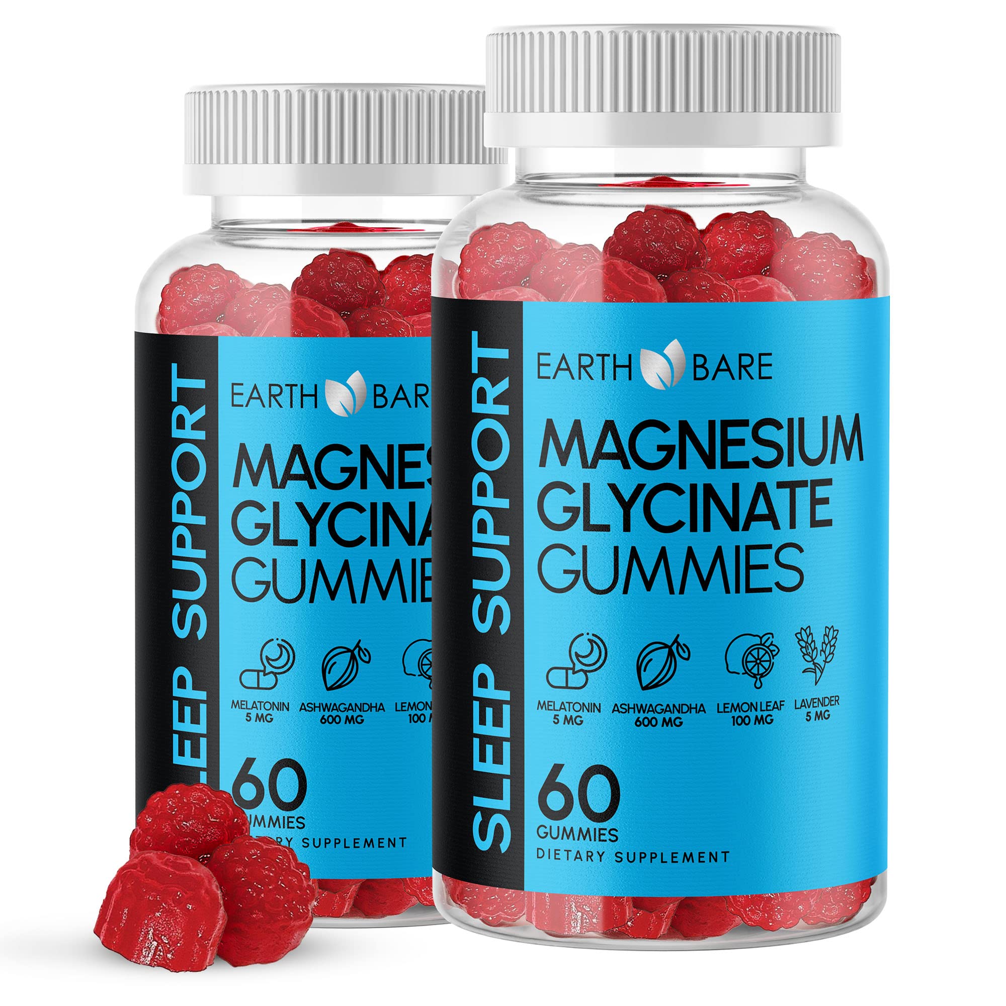 Buy Magnesium Glycinate Gummies 120 EXTRA STRENGTH Melatonin with