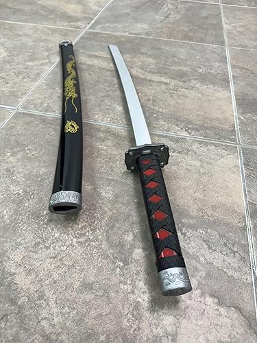Miniatura 3 de Espada tradicional japonesa de espuma samurái Katana impresa dragón dorado en vaina