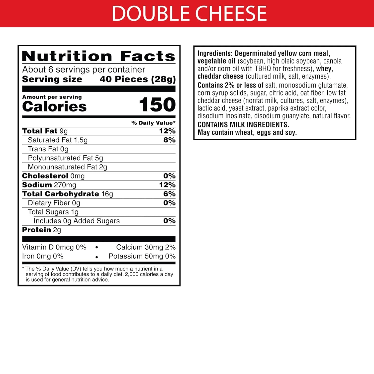 Cheez-It Puff'd Cheesy Baked Snacks, Puffed Crackers, Kids Snacks, Double Cheese, 2.156lb Case (6 Bags)