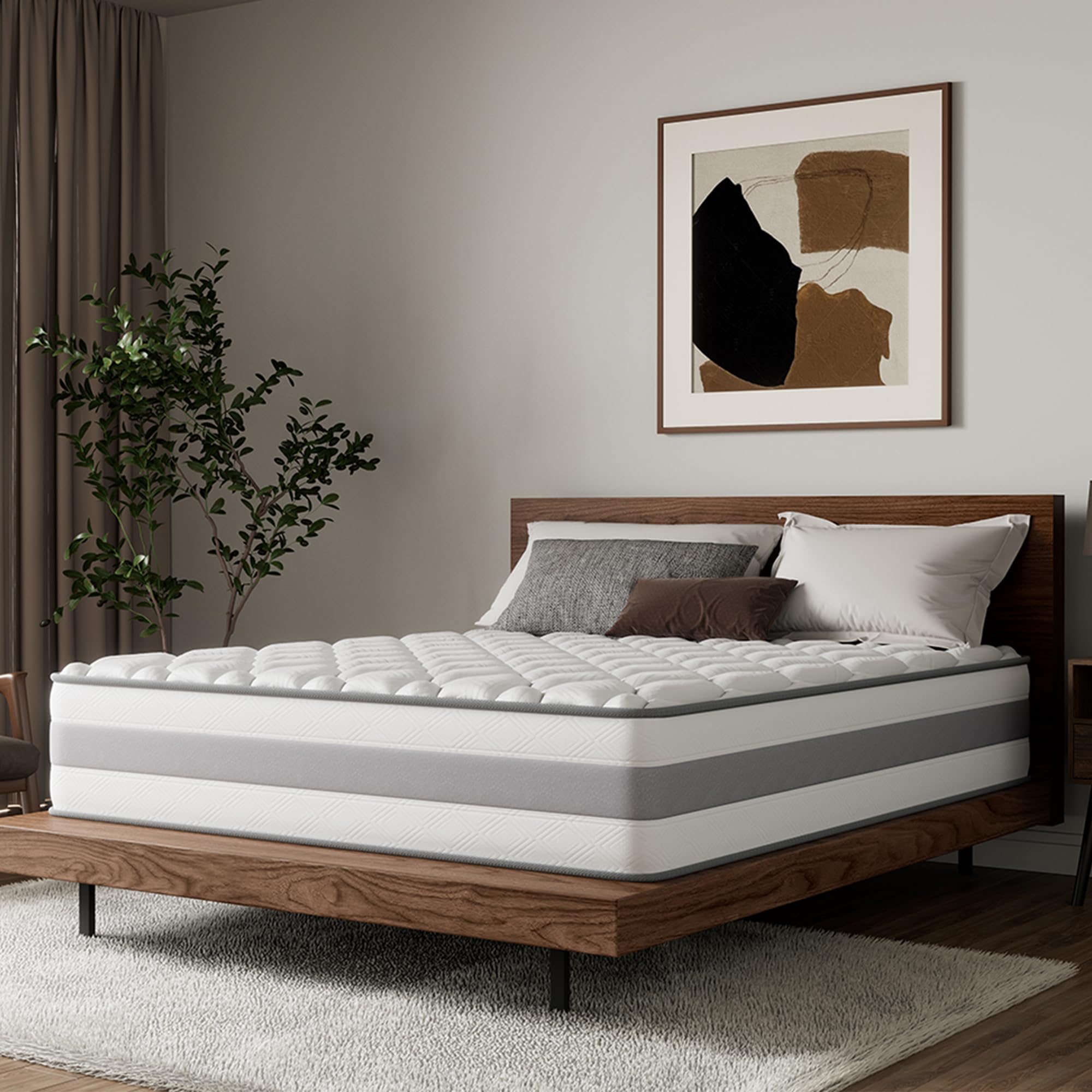 Matratze 180x200 cm 25cm Höhe 7-Zonen Taschenfederkernmatratze Orthopädische Federkernmatratze mit Memory-Schaum Schicht, Härtegrad H3 H4, Öko-Tex & CertiPUR-US Zertifiziert