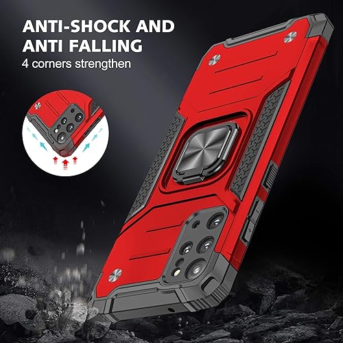 Miniatura 5 de Anqrp Funda para Galaxy S20 Plus 5G, funda protectora de grado militar con soporte de anillo de metal mejorado soporte magnético compatible con