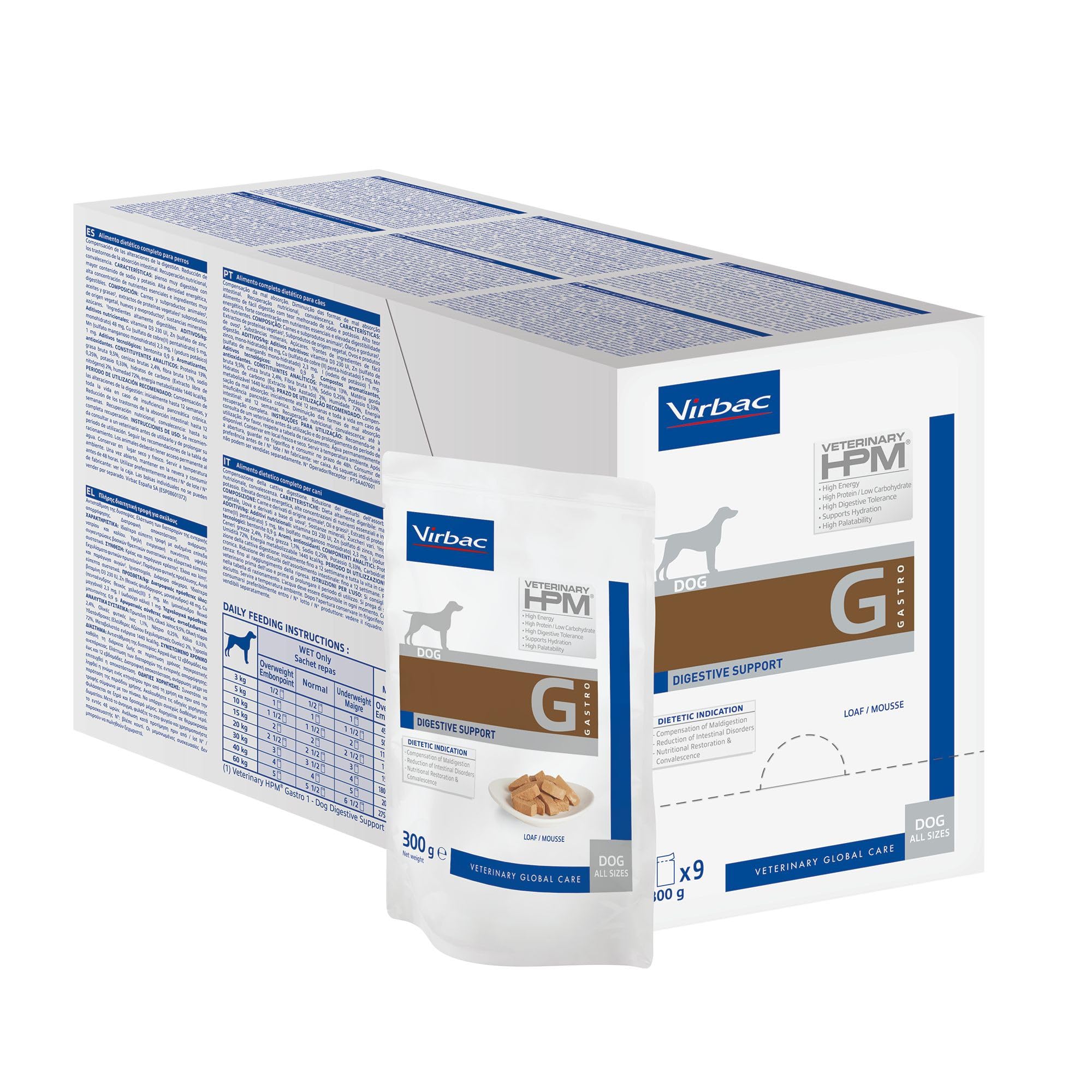 VIRBAC HPM Canine Digestive Support Wet 9 x 300 g