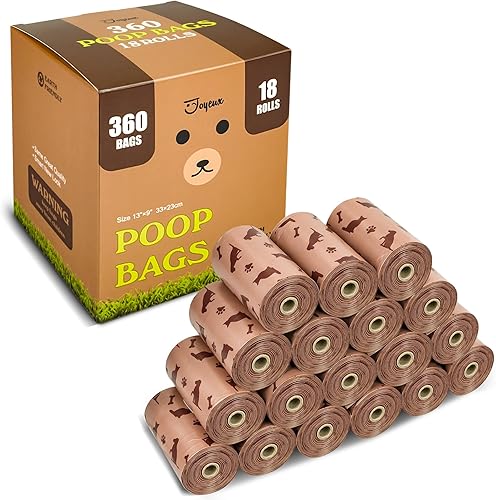 Rollos de bolsas para excrementos de perro sin perfume, 360 unidades, a prueba de fugas, bolsa grande para perros para excrementos, bolsas de basura