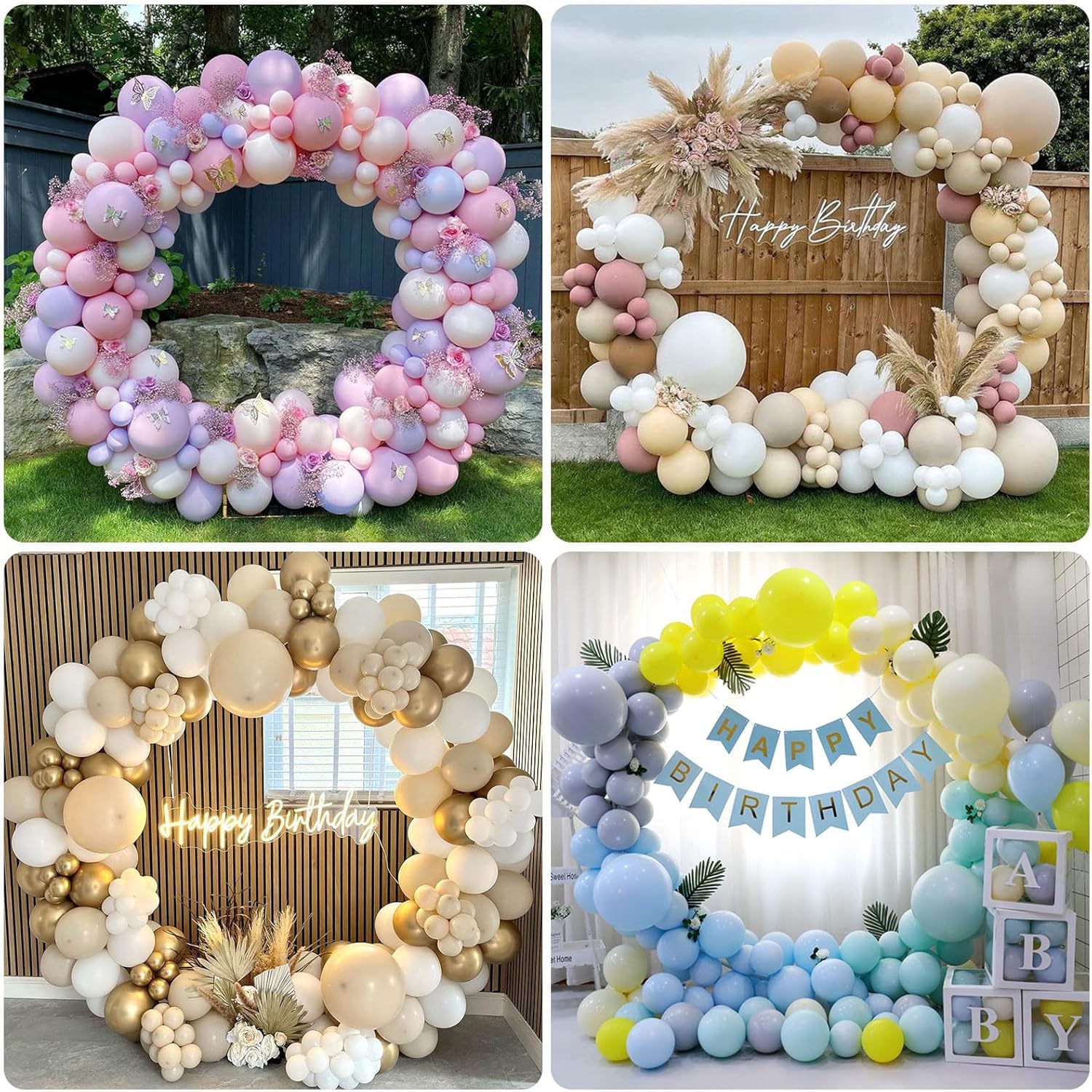 Hochzeitsbogen 2x2M Gold Ballonbogen Ständer Metall | Hochzeitsbogen Gestell, Ballondekoration, Hochzeit Babyshower Geburtstag Jubiläum Party, Fotohintergrund DIY Girlande Deko
