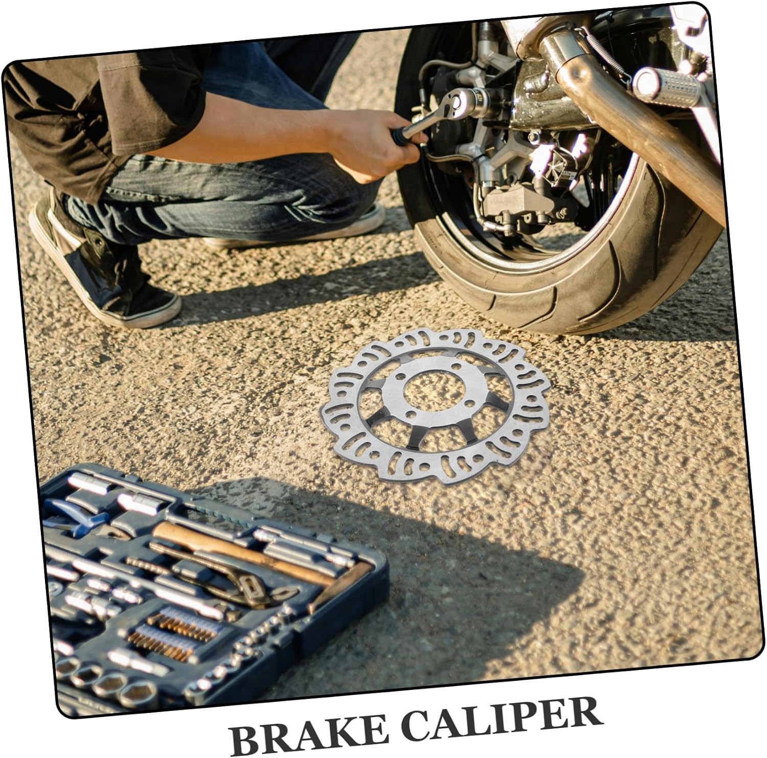 ULTECHNOVO Brake Disc Pad for Motorcycles Go Karts and Scooters Metal Material Simple Installation Performance Upgrade