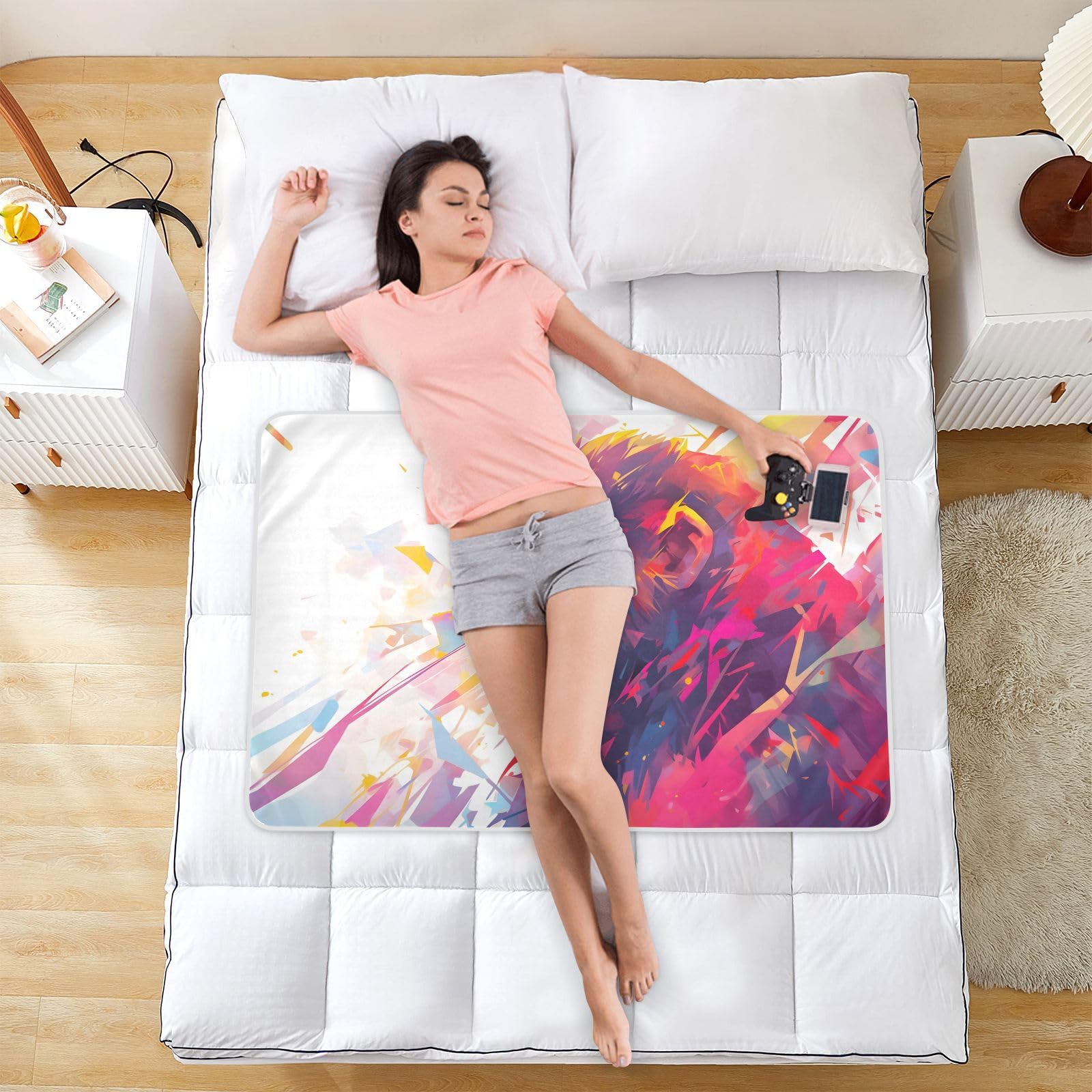 CEBUGI 34” x 52”Washable Underpads Heavy Absorbency Waterproof Incontinence Bed Pads Monkey Pee Pads for Adults Kids and Baby