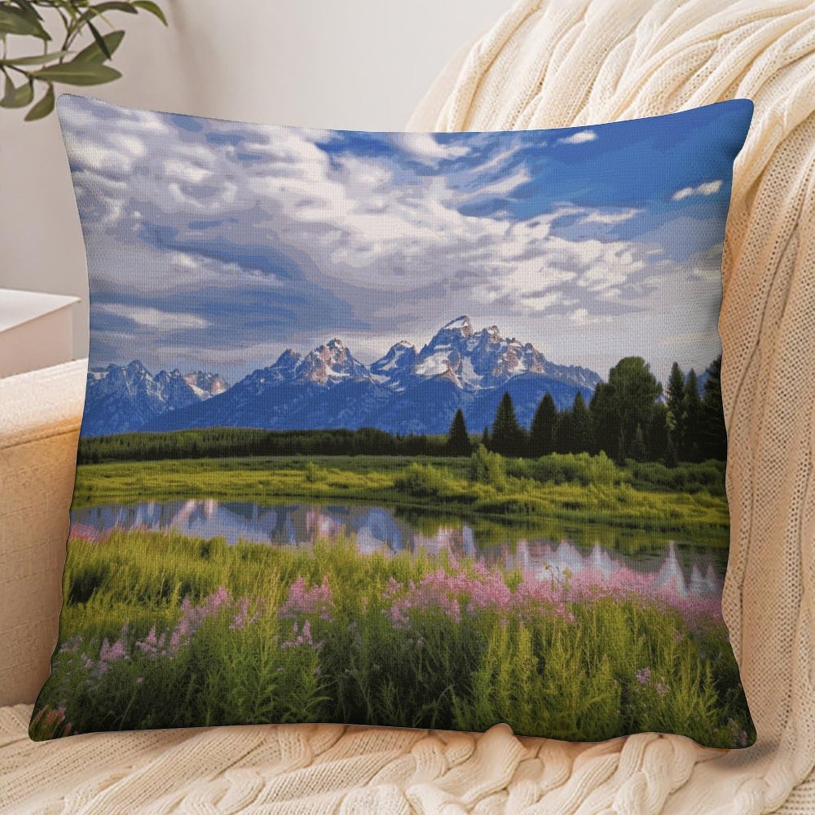 Fekiloot Style Grand Teton National Park Pillowcase Pillow Sham Pillow Case
