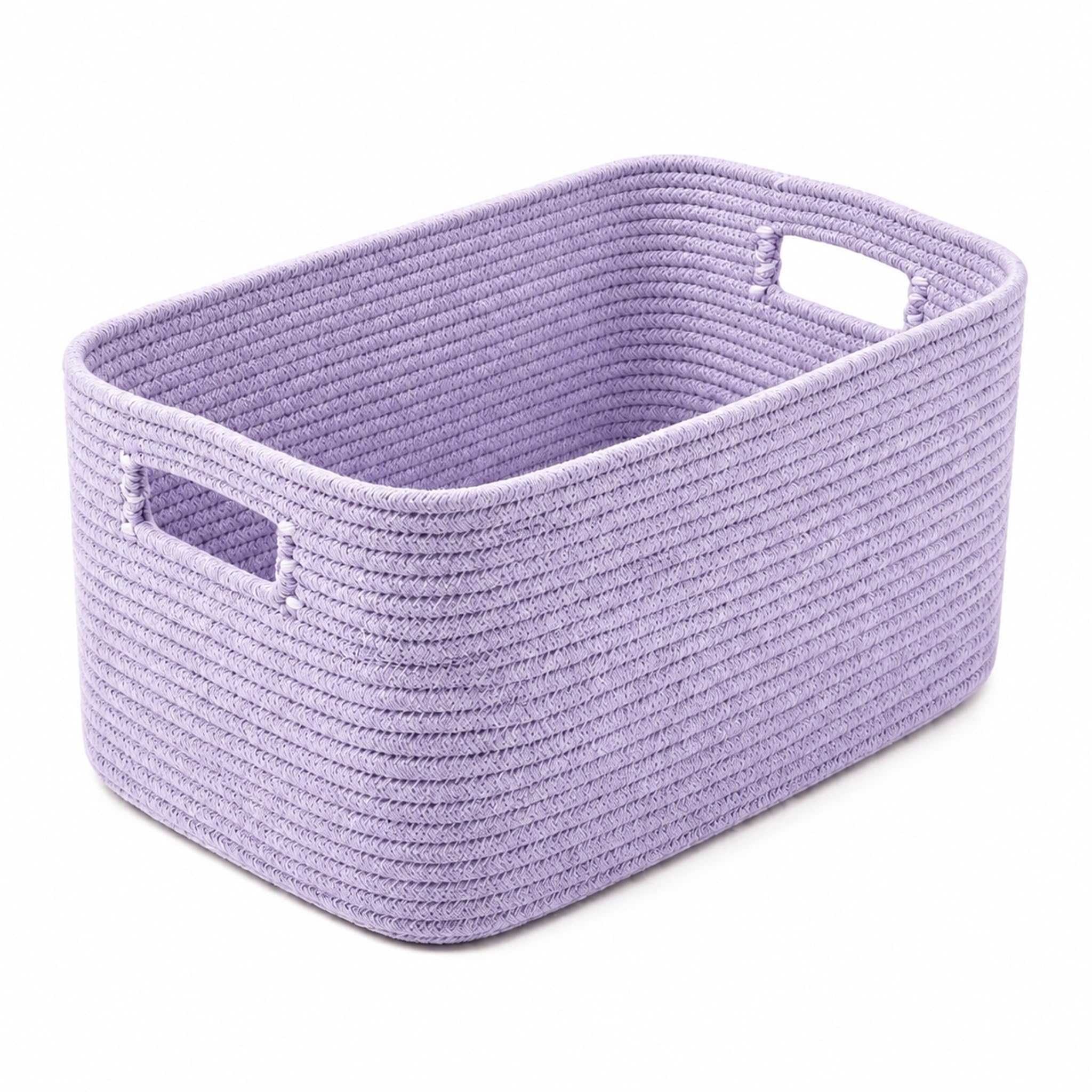 19.2GAL Sturdy Large Laundry Basket with Handles for Dirty Clothes, Portable Aesthetic Boho Cute Woven Storage Blanket Baskets for Living Room Decor and throws pillows Kids Toys Bath Towle Lavender