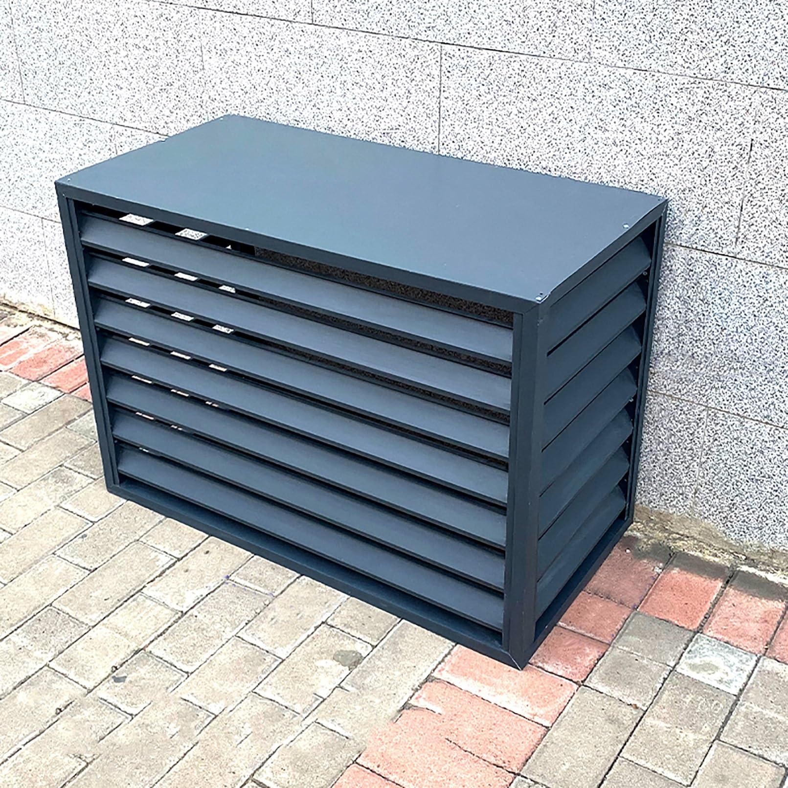 QYMYOZ Aluminum Air Conditioner Cover, Outdoor Unit Protection, AC Unit Shield, Weatherproof Fence for Air Conditioning, Durable & Stylish Enclosure