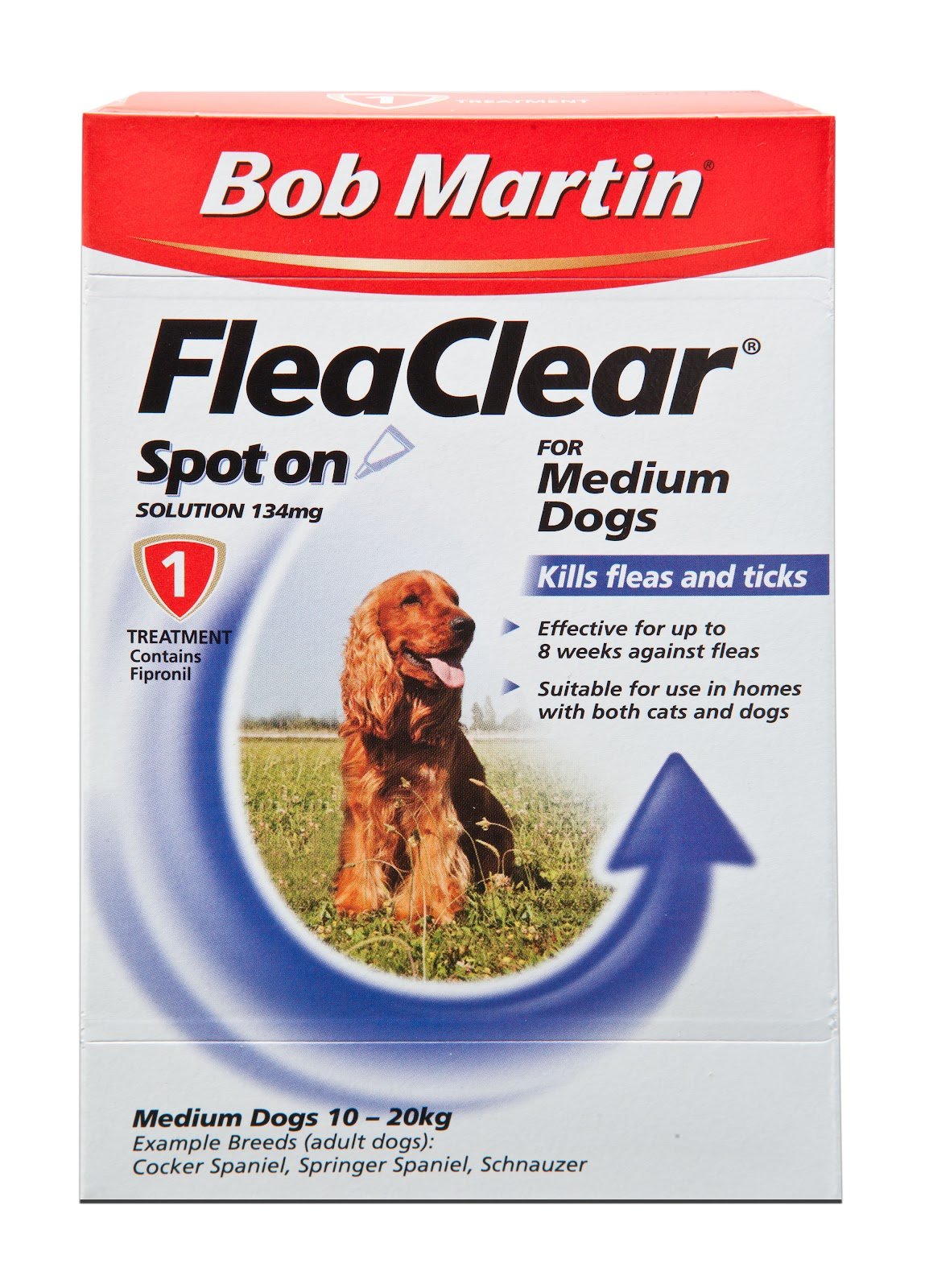Bob Martin Flea Clear Medium Dog Spot On 1 Tube (Pack of 10)