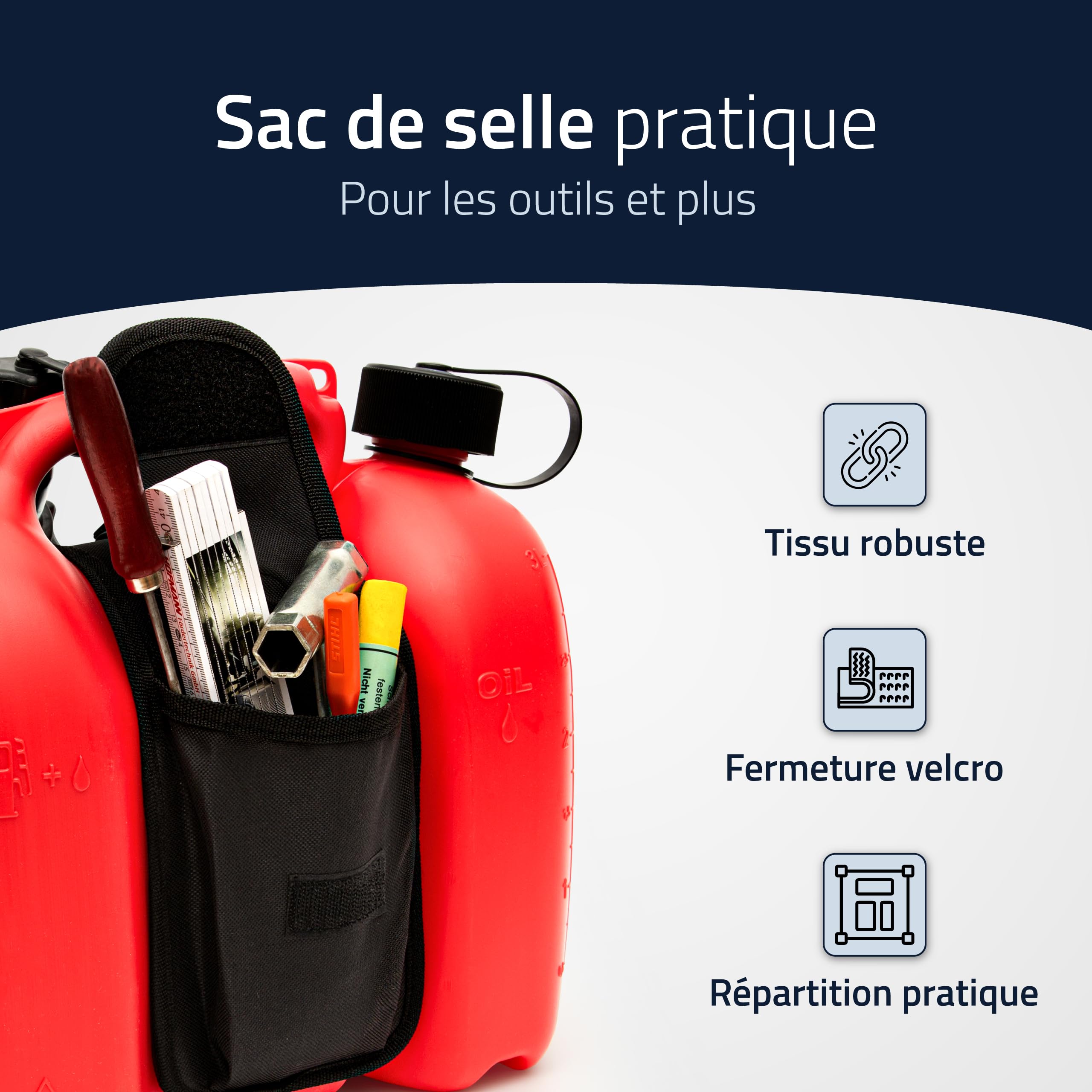 hünersdorff GmbH 805062 Réservoir Double Profi PE-HD avec Pochette Cavalière et Systèmes de Remplissage, Rouge, 6+3 L