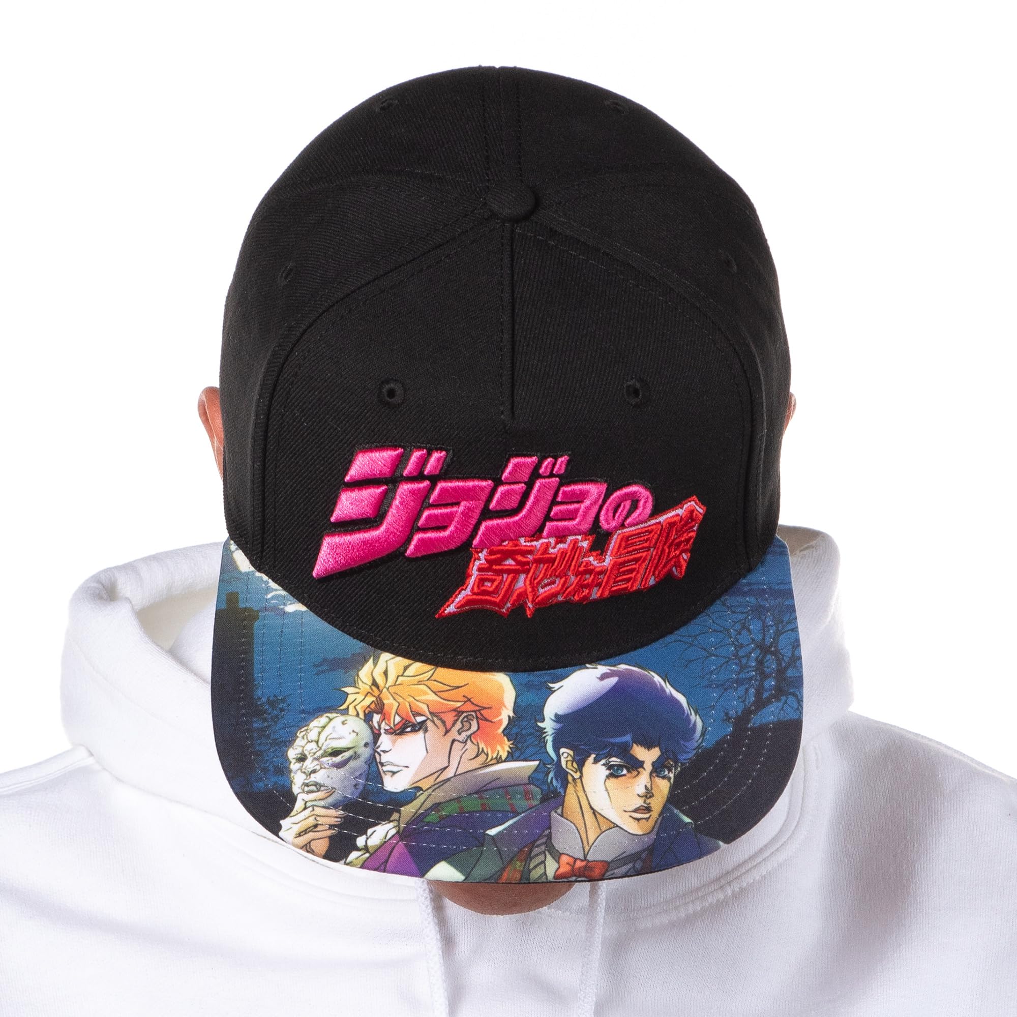 JoJo's Bizarre Adventures - Gorra bordada ajustable para adultos, diseño de personajes OSFM, color negro