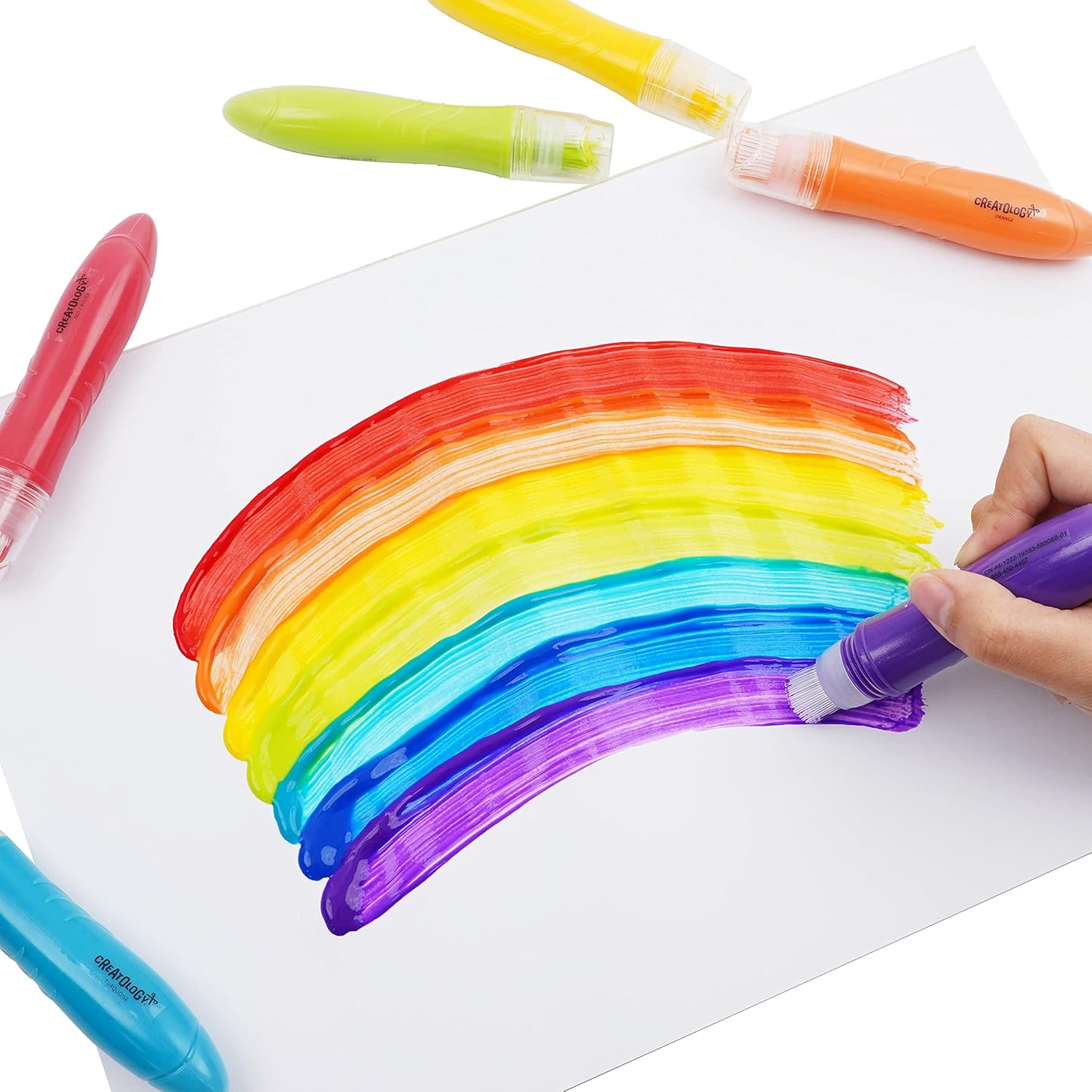 Creatology Squeezable Paint Brushes – Washable, Pre-Filled with Paint, Assorted Colors, No-Mess Painting for Kids, 12 Pack
