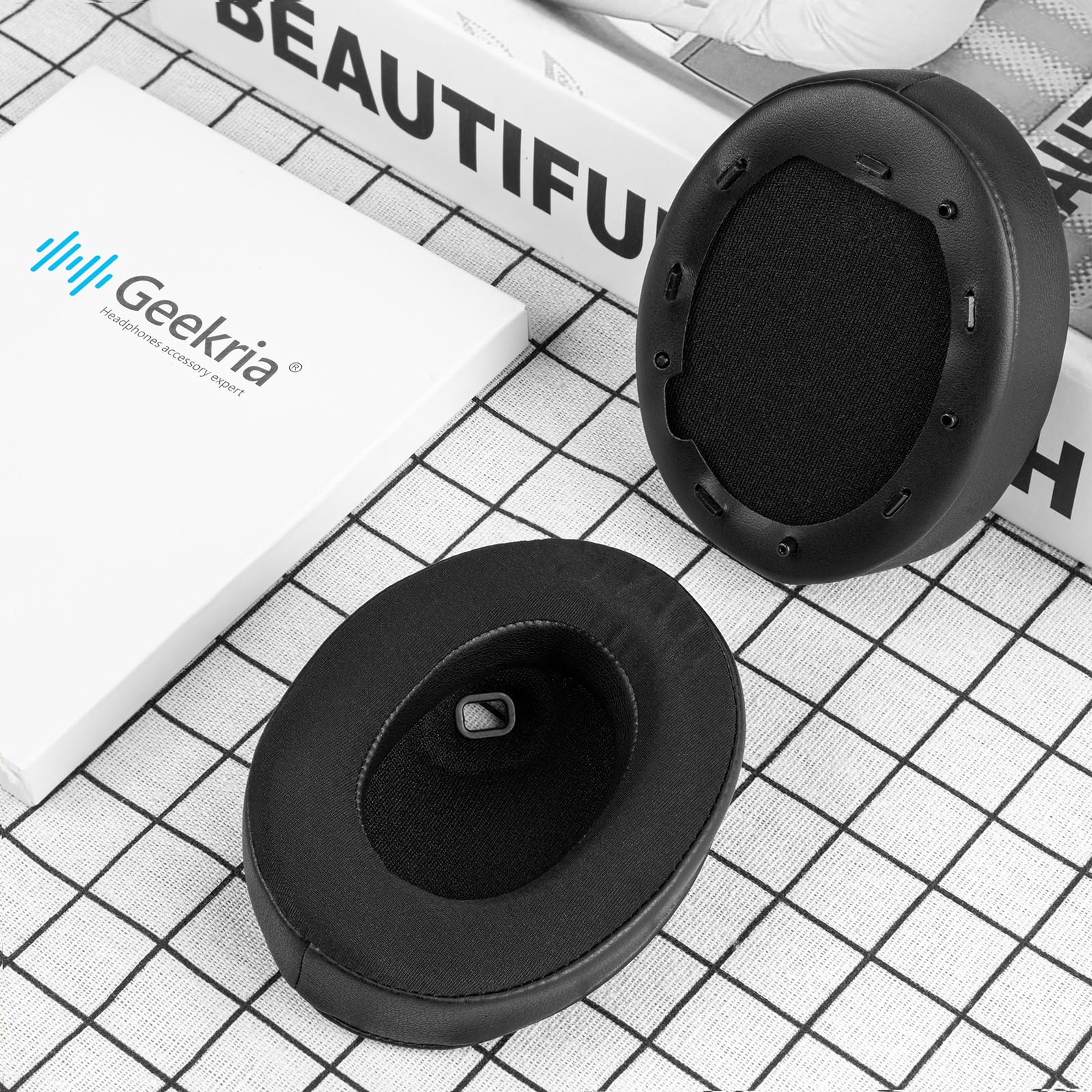 Geekria Sport Cooling-Gel Replacement Ear Pads for Sony WH-1000XM4 Headphones Ear Cushions, Headset Earpads, Ear Cups Cover Repair Parts (Black) - Image 4