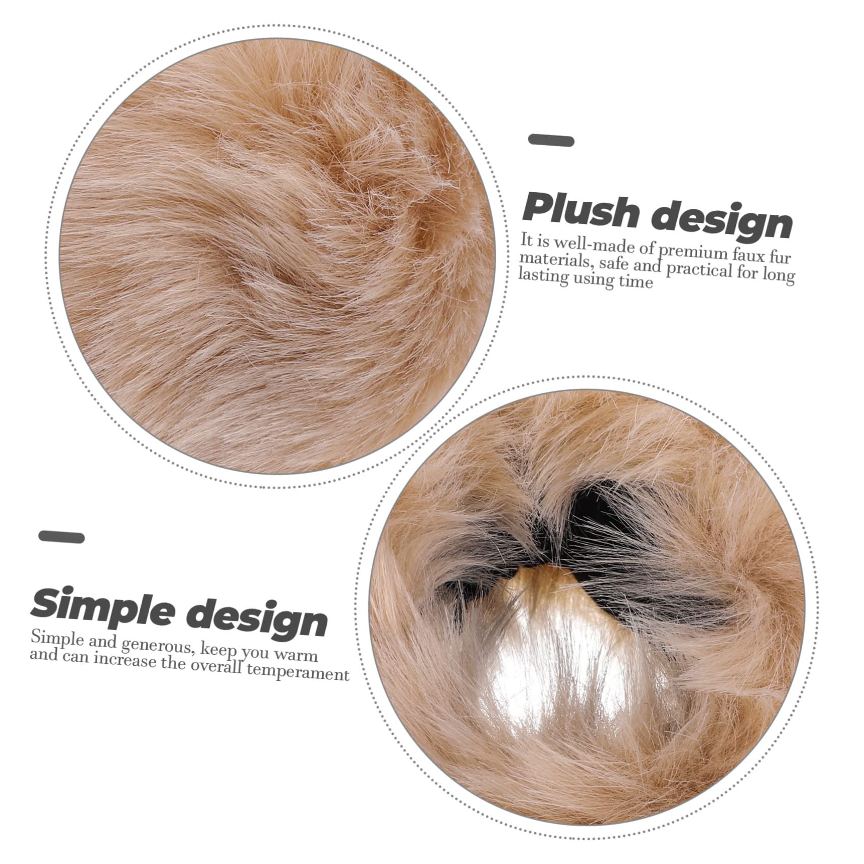 TENDYCOCO Artificial Fur Material Warm Fuzzy Wrist Cuff for Winter Women's Accessory