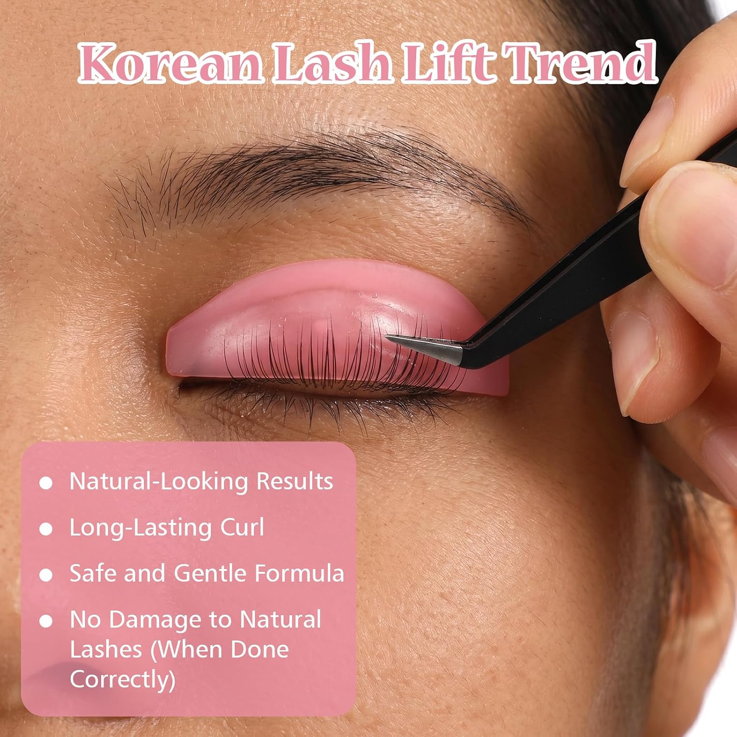 8Pcs Eyelash Lift Shields Pads Flat Silicone Lash Pad, Eyelash Self Sticky Lash Perm Rods Reusable Silicone Lashes Shields for Lift No Glue Needed (1.97’’×0.59’’)