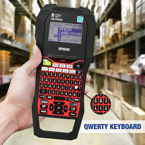 Miniatura 5 de LABELWORKS Epson Pool Guy Bundle - LW-PX700 Kit de etiquetadora industrial - Kit completo con accesorios y un cartucho de cinta 224VTBWPX y 224VTBYPX