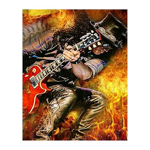"Slash Ripping Guitar"-Abstract Art Print-8 x 10" Guns N' Roses- Rock Music Wall Prints-Ready To Frame. Home-Office-Studio-Bar-Cave. Perfect Gift