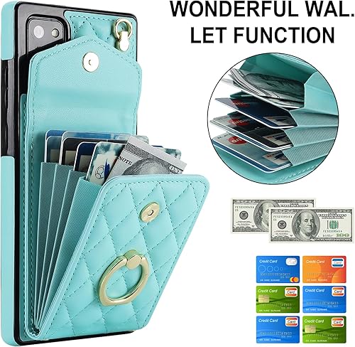 Miniatura 9 de Asuwish Funda de teléfono para Samsung Galaxy Note 20 5G con protector de pantalla de vidrio templado y correa para la muñeca, anillo con bloqueo
