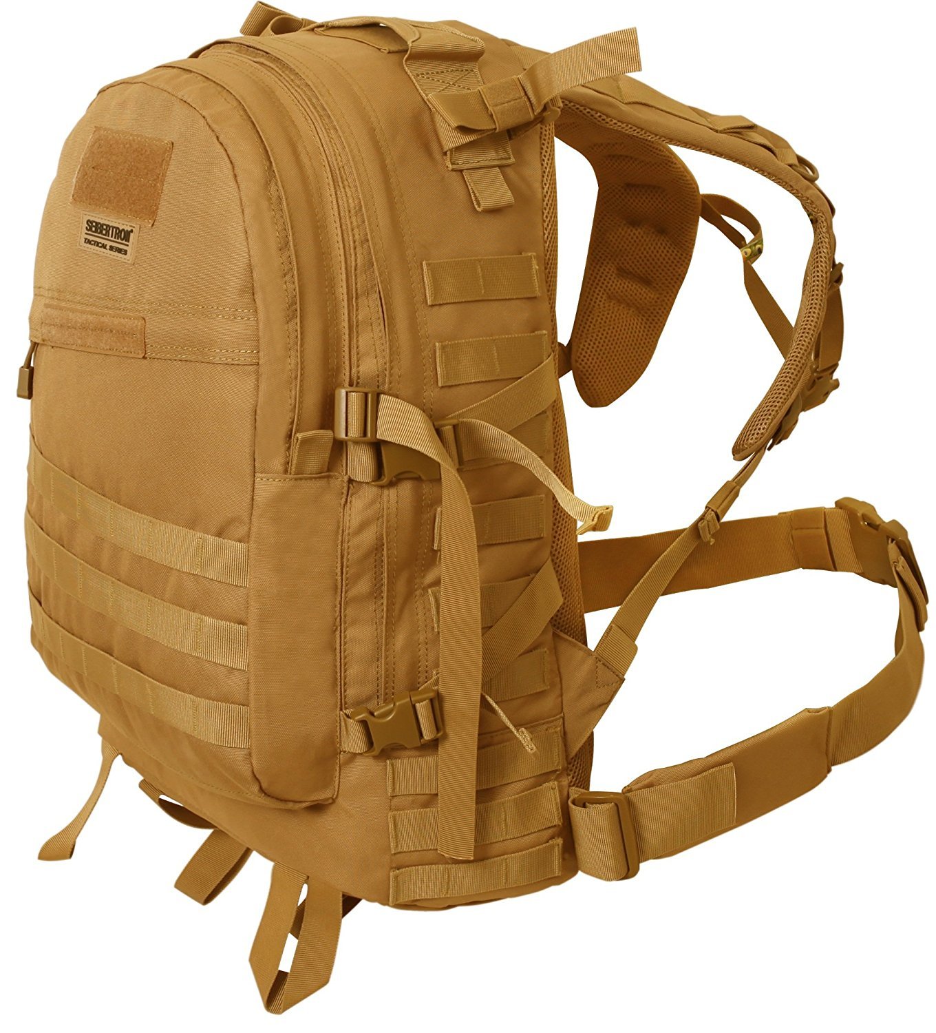 Roving Motorcycle Riding Street Dirt Bike Waterproof Rucksack Backpack with Raincover (Khaki)