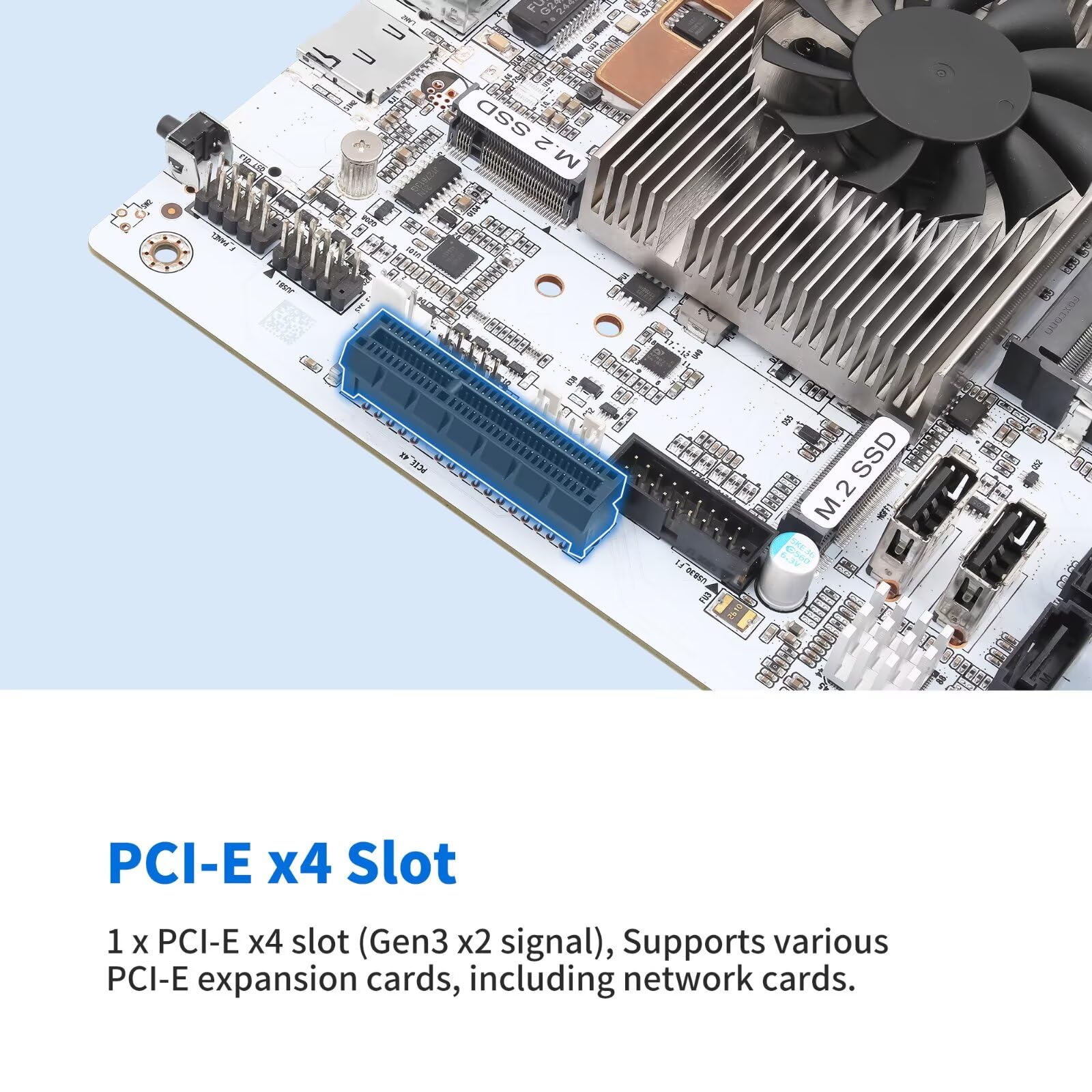Mni ITX NAS Motherboard 8 Bay i5 8265U, 17X17cm PC Mainboard mit 2x 2.5GbE LAN, 2 x DDR4 Slot, 2 x NVMe, 1x PCI-Ex4, Support VT-x/VT-d, HD+DP 4K, Barebone