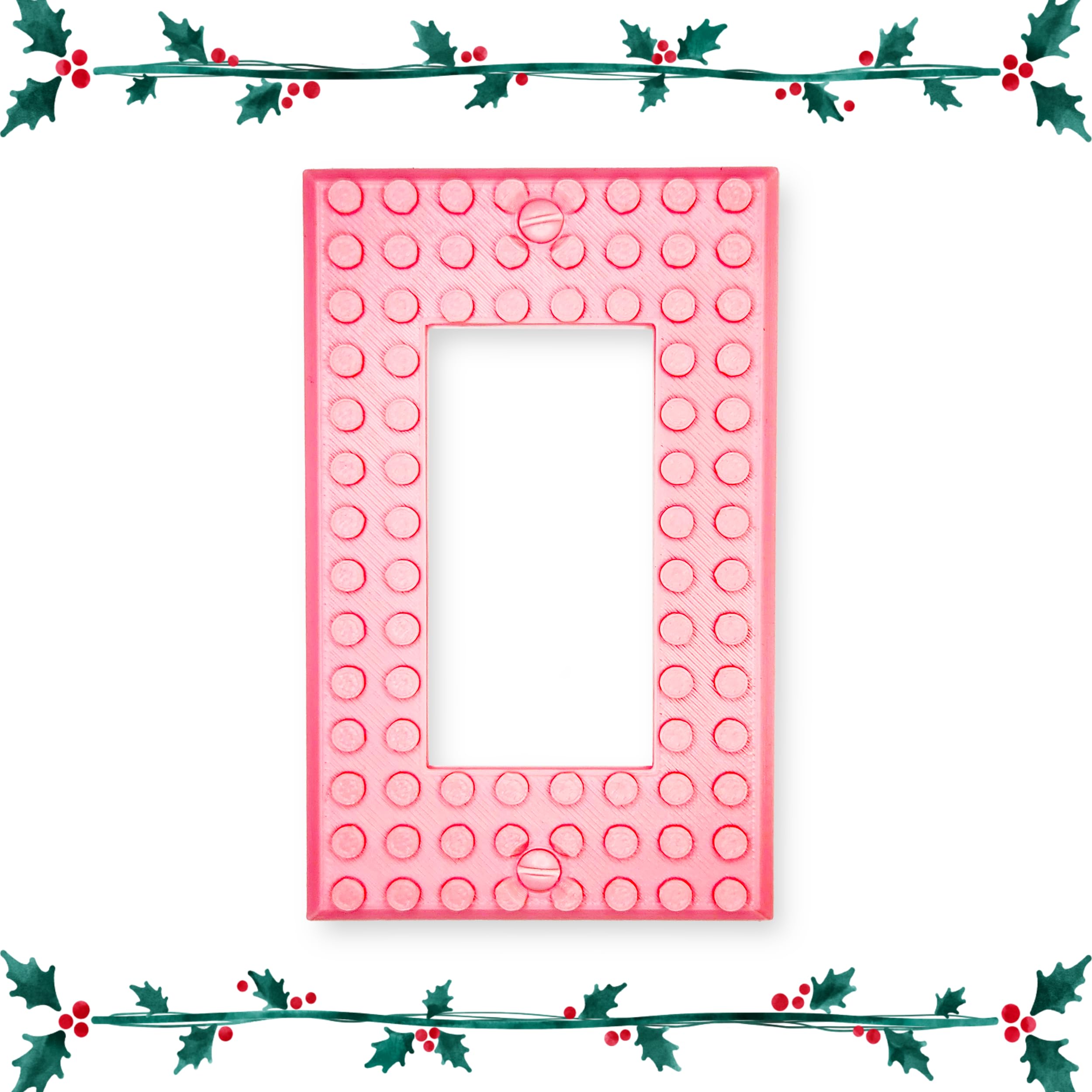 De Cora 3D Printed Light Switch Cover | Durable & Playful Plastic Plate w/ Building Block Design | Includes Color-Coded Screws for Easy DIY