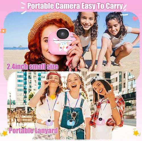 Miniatura 6 de Cámara para niños, cámara de impresión instantánea para niños, cámaras para niños pequeños, regalos de Navidad y cumpleaños para niñas y niños,