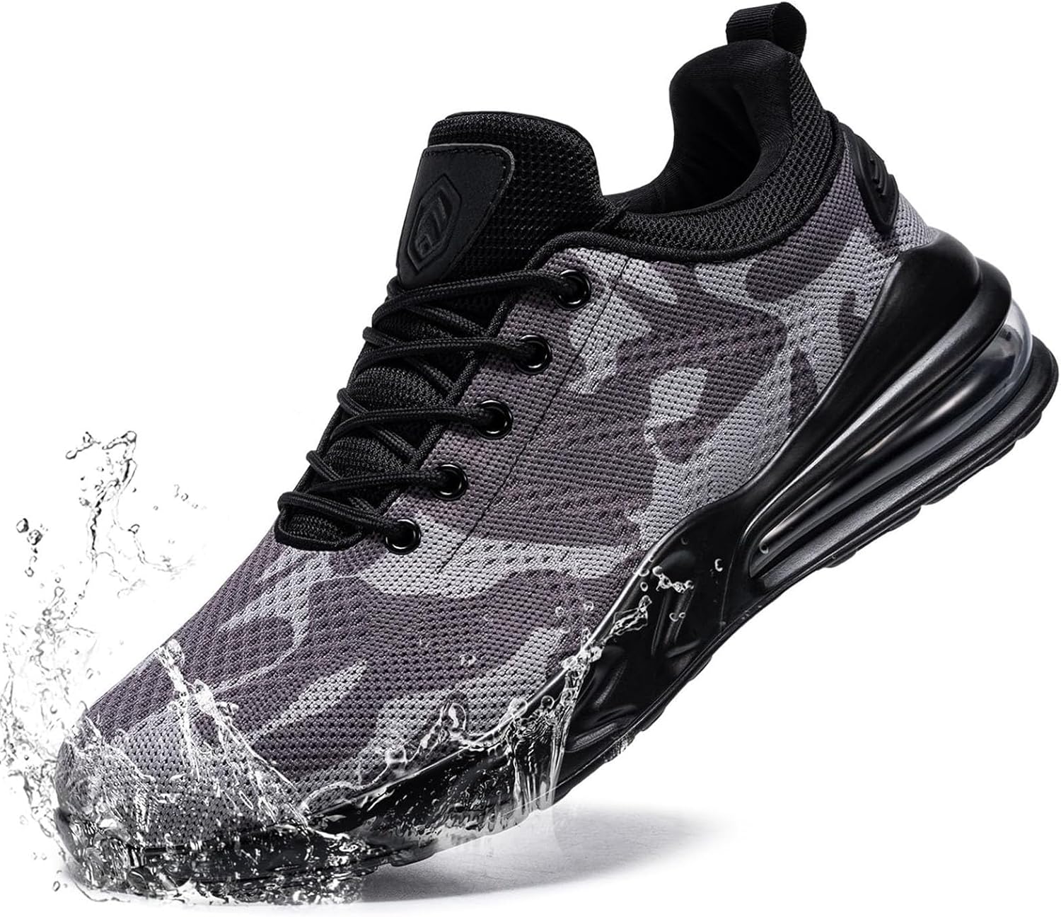 LARNMERN Men Non Slip Work Sneakers Water Resistant Food Service Zapatos Trabajo Antideslizantes Walking Shoes Waterproof Shoes Slip-on