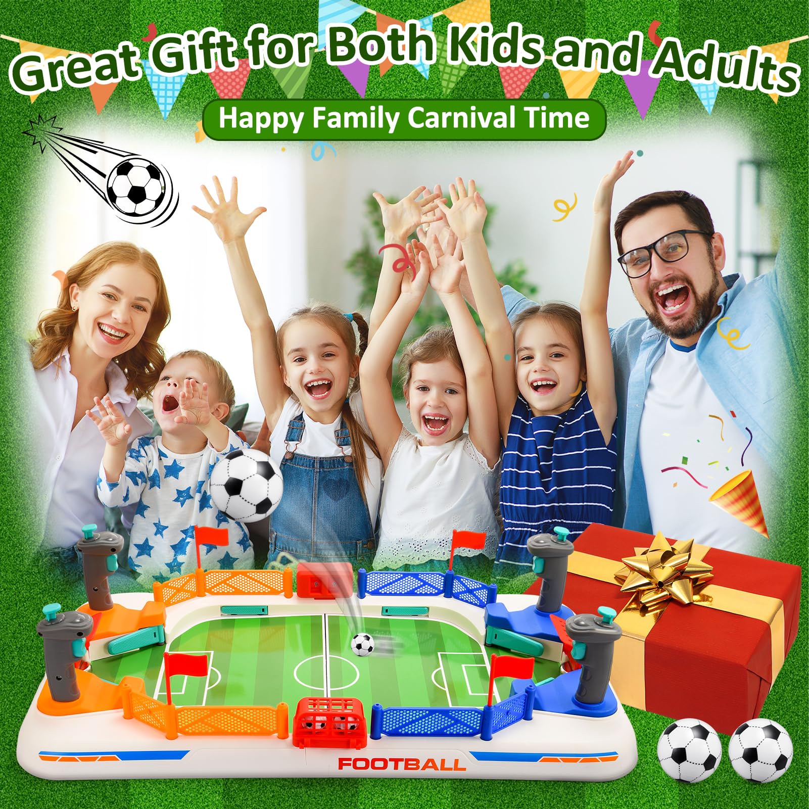 Mini Futbolines para Niños Adultos, Juguetes Niños 4-11 Años Juegos de Mesa Regalo Futbol para Niño 3-12 Años Regalos Navidad Cumpleaños Niño Copa del Mundo 2026