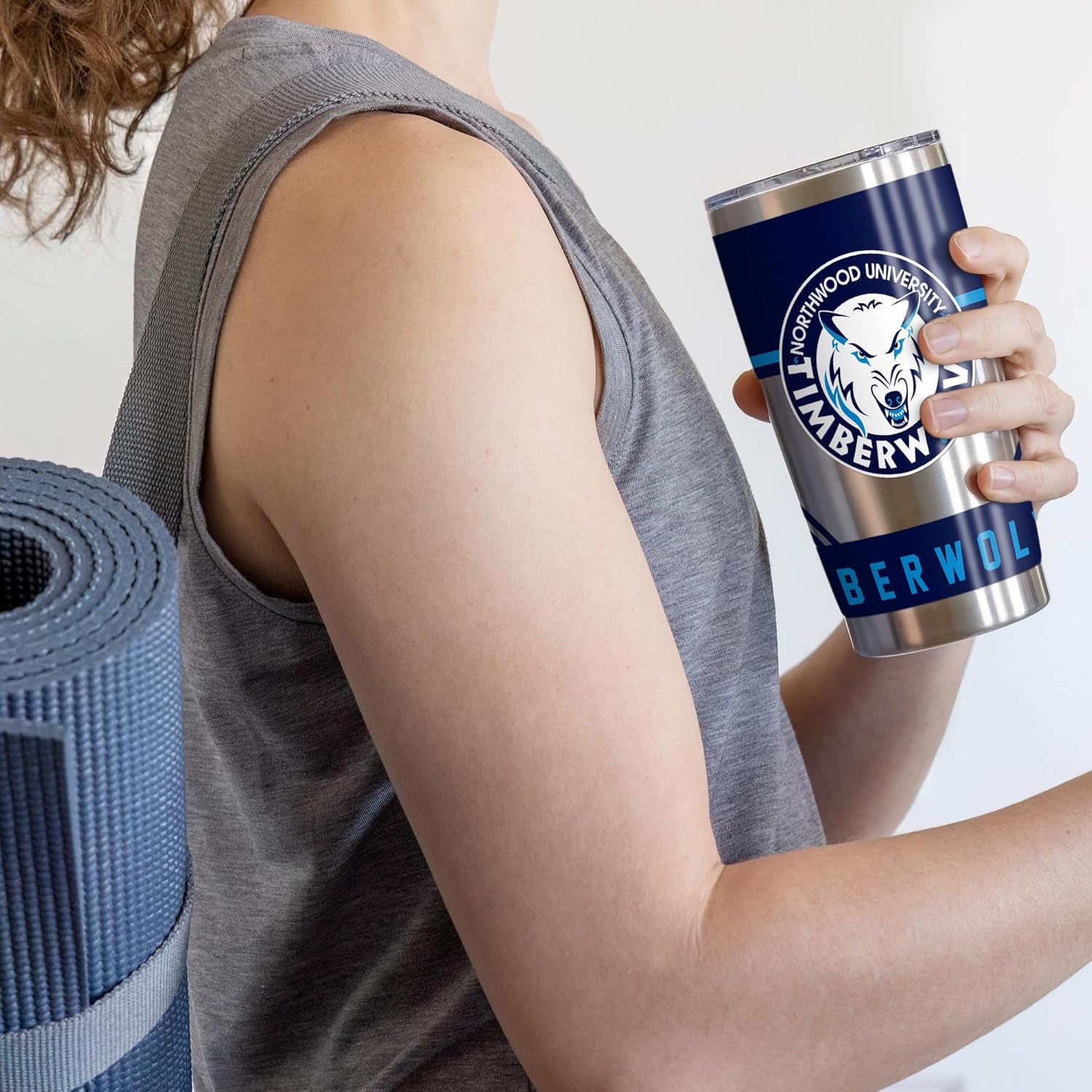 Rico Industries NCAA Northwood Timberwolves Standard 20oz Stainless Steel Tumbler with Lid - Great For Coffee, Tea, Water or Cocktails - Image 4