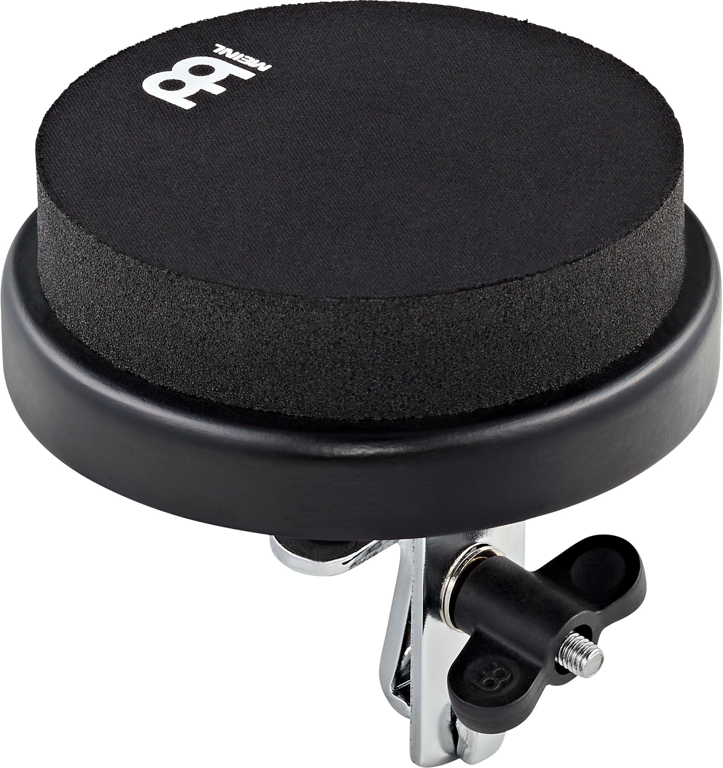Meinl Cymbals Bass Drum Mounted Pad – 4 Inches – with Clamp – Drum Accessory, Black (MBDMP4BK)