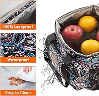 Vista 104 de Lifewit Bolsa de Almuerzo Mediana Aislada Caja de Almuerzo Hielera Suave Bolsa Refrigerante para Adultos Hombres Mujeres, Gris 12 Latas (9L)