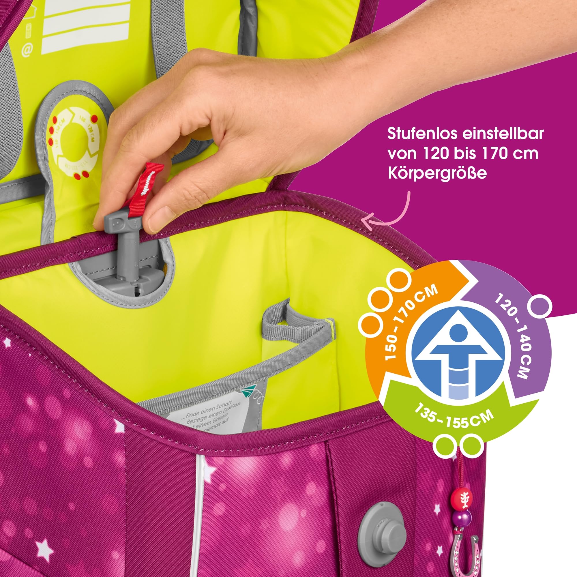 Step by Step Giant Schulranzen-Set „Sweet Unicorn Nuala“, 5-teilig, rosa, ergonomischer Tornister mit Reflektoren, höhenverstellbar mit Hüft- und Brustgurt, für Mädchen ab der 1. Klasse, 23 Liter