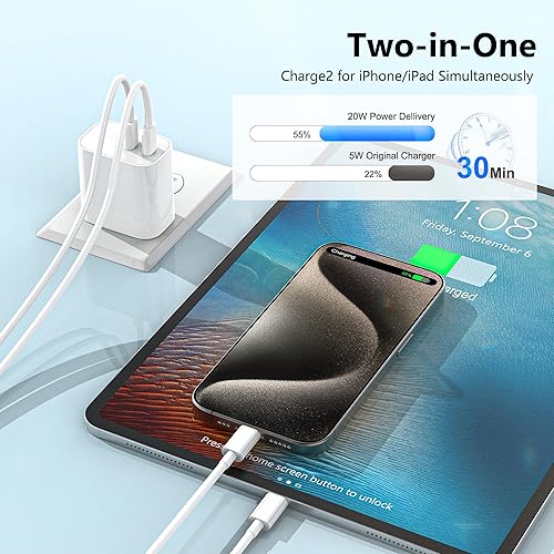 Miniatura 2 de USB C Charger Block,3-Pack Dual Port USB C Fast Charging Block，Type C Wall Charger Plug for iPhone 17/16/15/14/13/12/11/ Pro Max/Plus/Xs
