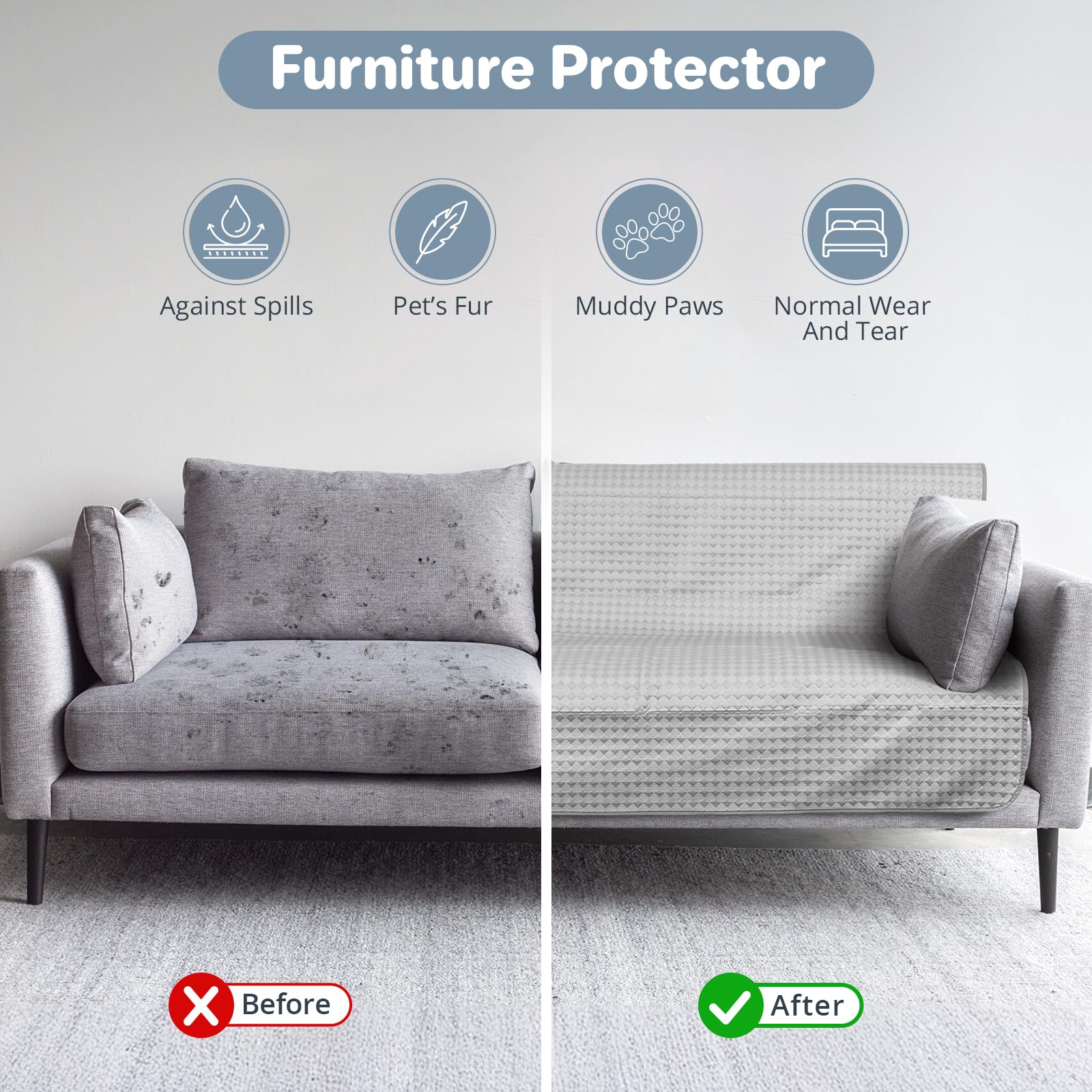 Hundedecke für Sommer, robuste Hundematte für Sofa Bett, Kühldecke Hunde, Waschbare Hundedecke für Hunde und Katzen 76x190CM