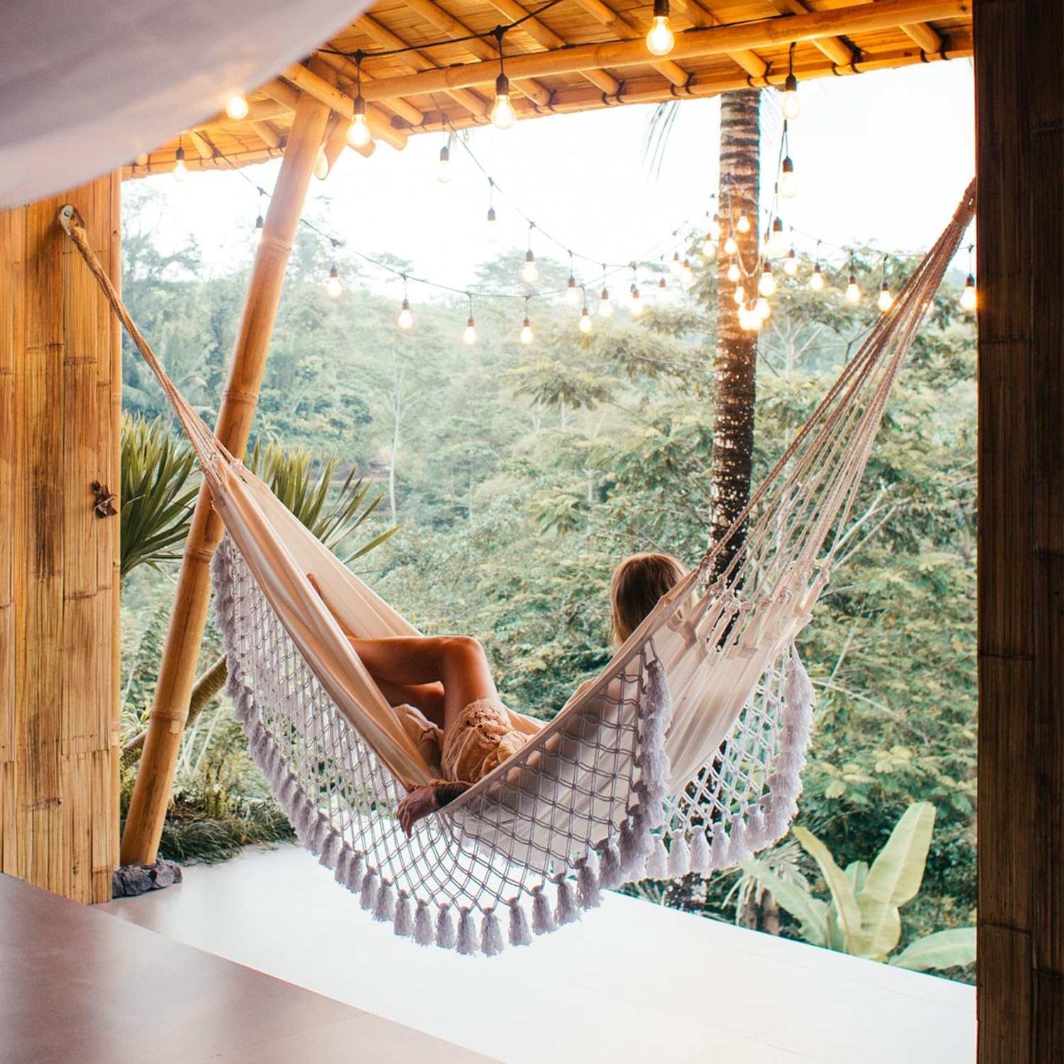 Heavy Duty Hammock Hanging Kit, Stainless Steel Anchor Hangers Screws Carabiners Set, Swing Hardware Kit for Indoor Outdoor Suspension 5