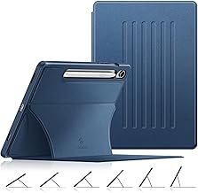 Fintie Magnetic Stand Case for Samsung Galaxy Tab S10 Lite/ S10 FE/ S9 FE 5G 10.9 Inch/Tab S9 11 Inch, Multi-Angle Viewing Rugged Soft TPU Back Cover with S Pen Holder, Auto Wake/Sleep, Navy