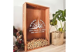 Wine Bottle Hanging Box for Wall Decor - Rustic Home Decor
