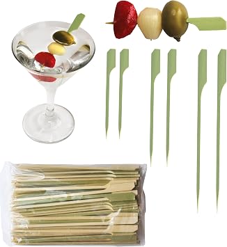 Pack of 100 Bamboo Cocktail Picks 4.75 Inch