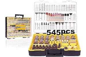 545PCS Rotary Tool Accessories Kit Compatible with 1/8" Shank Dremel