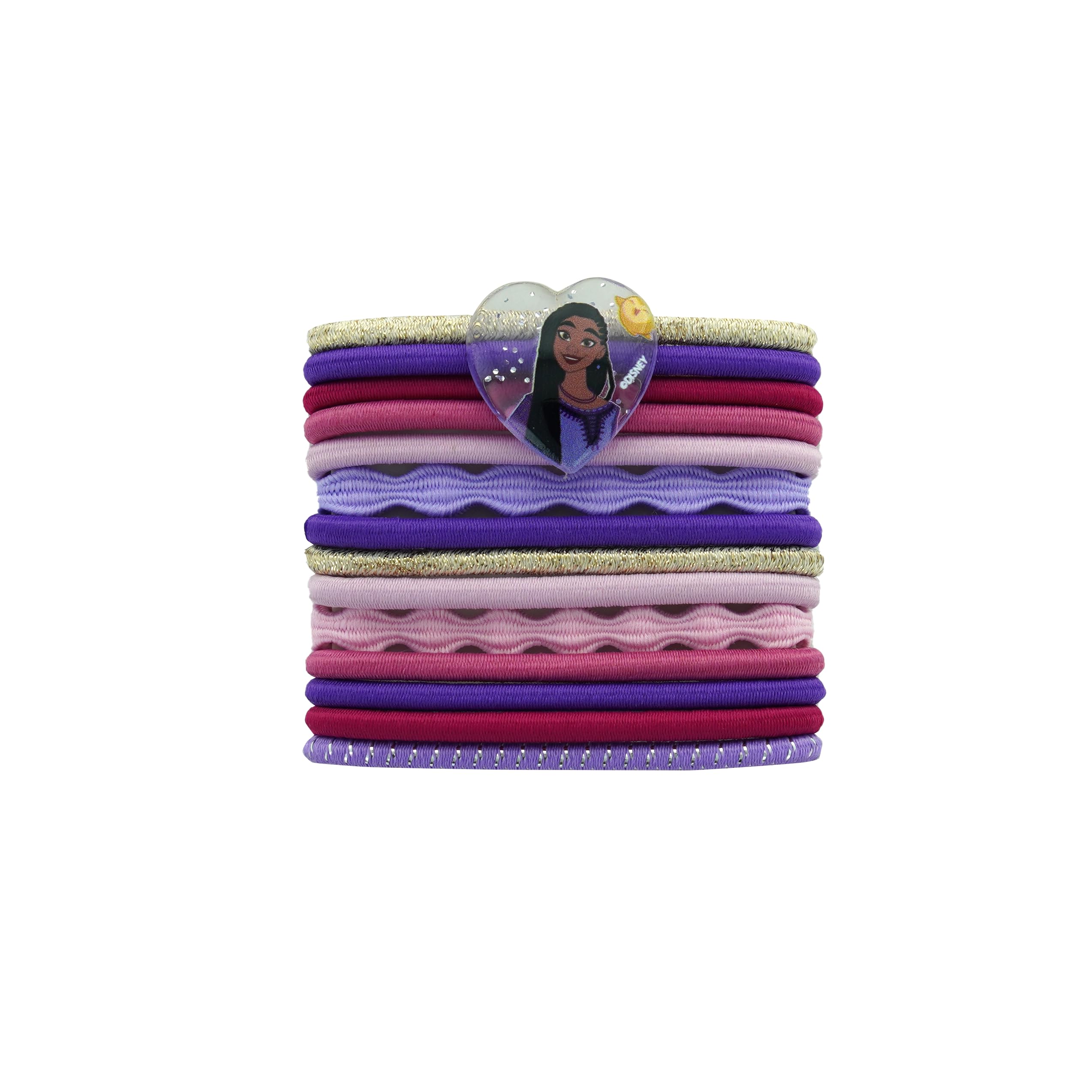 Disney WISH - Pack of 15 Thick Hair Bands - For Thick and/or Long Hair - Official Product Disney