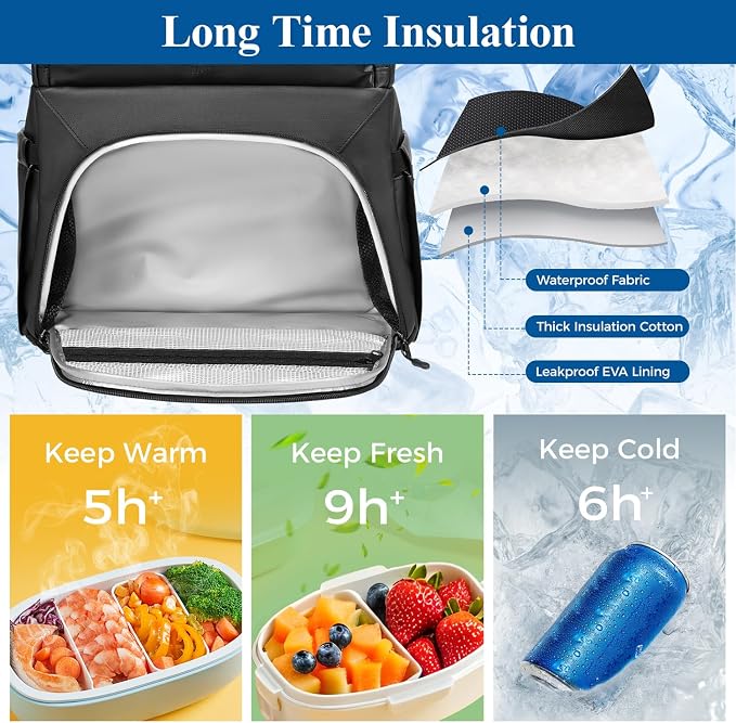 Mochila Lunch Impermeable con Compartimento para Hombres miniatura 2