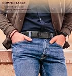 KEMISANT Belt-Nontrimmable Ceinture à cliquet réglable pour les hommes-cadeaux 1 3/8" pour homme