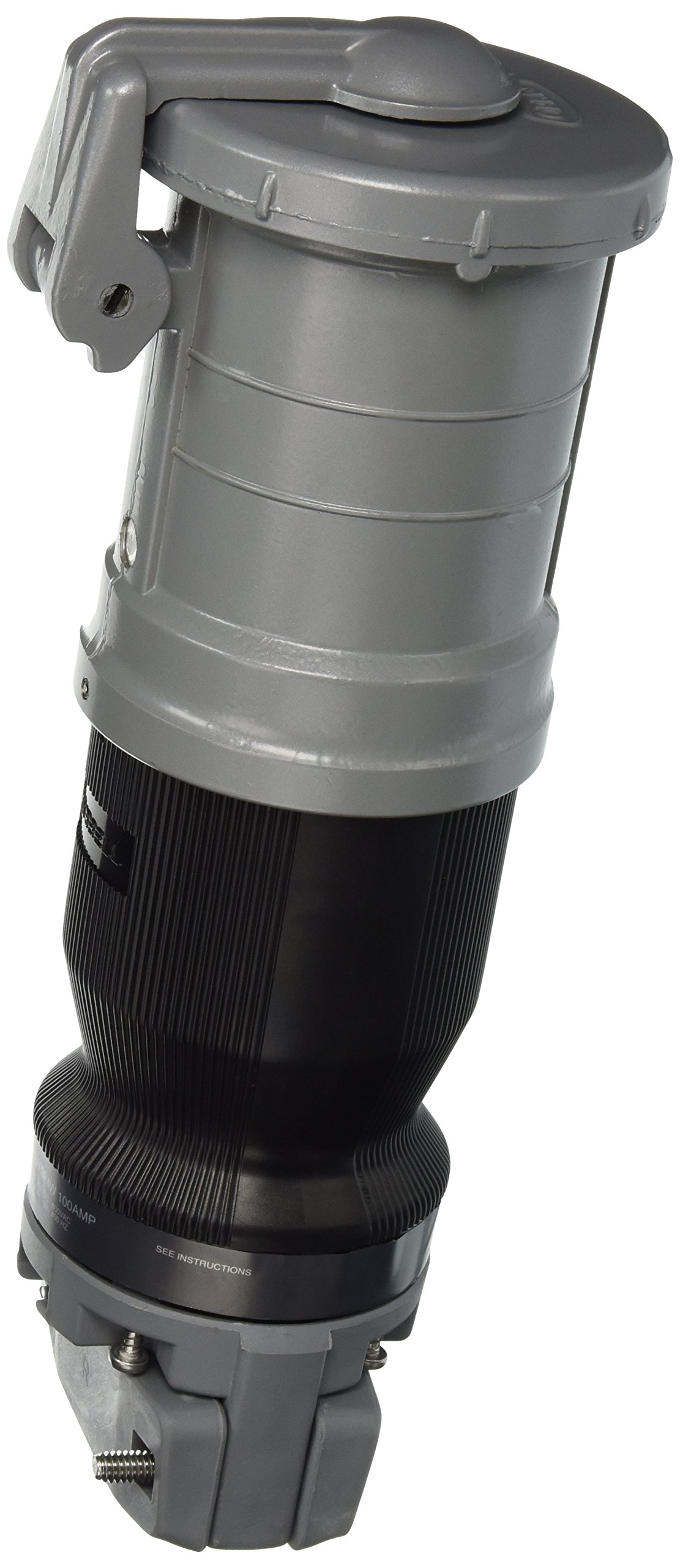 Hubbell HBL4100CS2W Pin and Sleeve Insulgrip Connector, 3 Pole, 4 Wire, 100 amp, 600V, S2